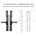 Mechanical Smart Sliding Door Lock Waterproof Anti Freezing Outdoor Gate Smart