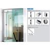 Buy cheap Bathroom Sliding Door System 105, Stainless Steel 304, Satin MIrror, glass sliding door from wholesalers