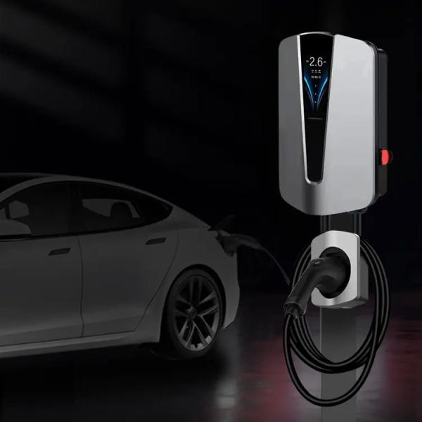 4.3 Inch Screen 22 Kilowatts 5m Cable Wall EV Charger For Tesla Fast Charging