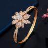 Buy cheap Luxury Pink Rose Gold Silver Color CZ Bracelet Bangle for Wedding Women on Hand Bangle Gift Charm Cubic Zirconia Bangle from wholesalers