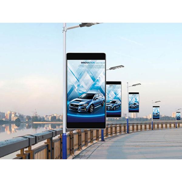 Buy cheap Light Pole Roadside LED Display , P4 Outdoor Led Billboard from wholesalers