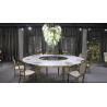 Buy cheap Half Marble SS Steel Furniture Round C Shaped 0.76m3 Golden Stainless Steel Table from wholesalers
