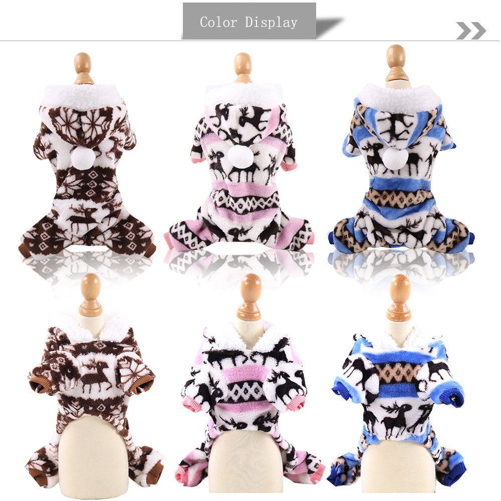 Coral Velvet Fleece Pets Wearing Clothes Puppy Hoodie 30cm Winter Dog Clothes