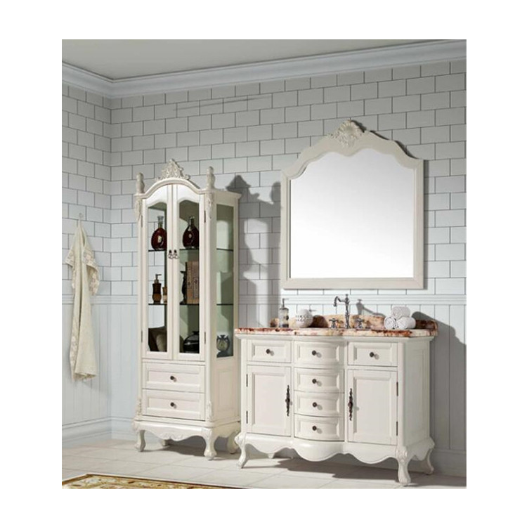 51in Washroom Solid Wood Bathroom Vanity With Sink And Mirror