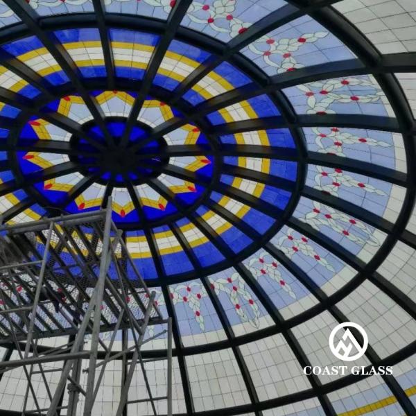 Buy cheap Hi-end Custom Stained Leaded Glass Domes And Skylights Art Stained Glass from wholesalers