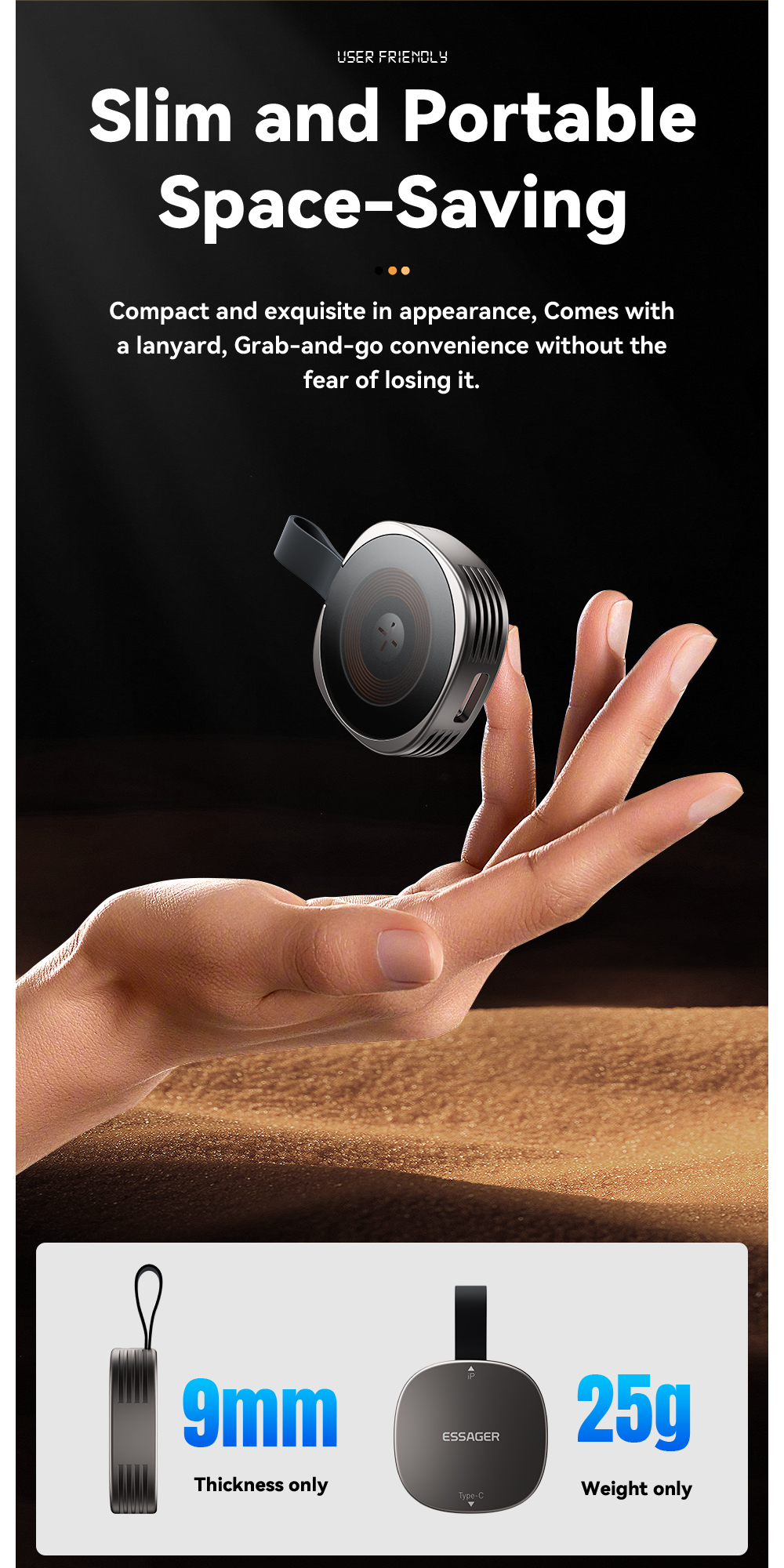 Magnetic Wireless Watch Charger Tarnish Color 5V/2A ES-WC13 Series