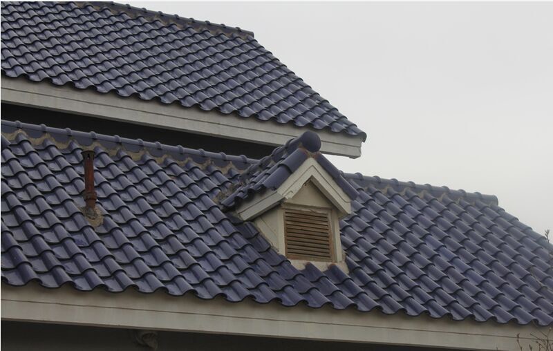 Red Ceramic Chinese Glazed Roof Tile Double Roman S Type Modern
