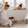 Buy cheap Curved Oval Artificial Stone Bathtub GMC Waterproof Freestanding Resin from wholesalers