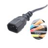 Buy cheap High quality 3pin C14 black extension power cord without stopper 0.5m-10m copper power extension cable from wholesalers
