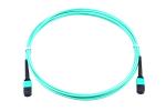 Female To Male Fiber Patch Cord OM3 3M MPO MTP Trunk Cables Aqua Blue