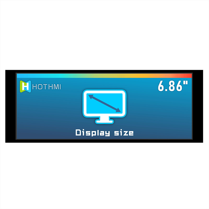 6.86 Inch 480x1280 Bar Type Round TFT LCD Sunlight Readable NV3051F1