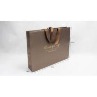 Buy cheap Bright Gold Iridescent Paper Bags Screen Printing Brown Paper Gift Bags product