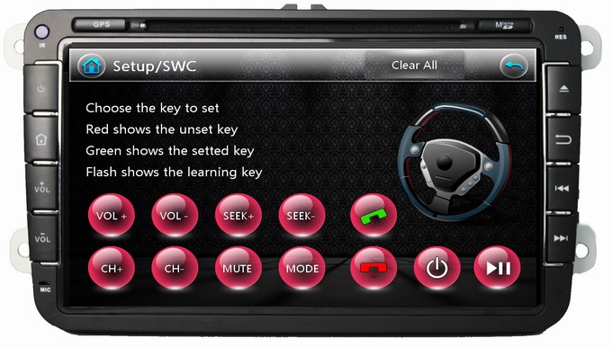Ouchuangbo Car Radio DVD Player GPS Navi HD Video for Volkswagen Magotan Golf 5 2006-2012 OCB-8008A