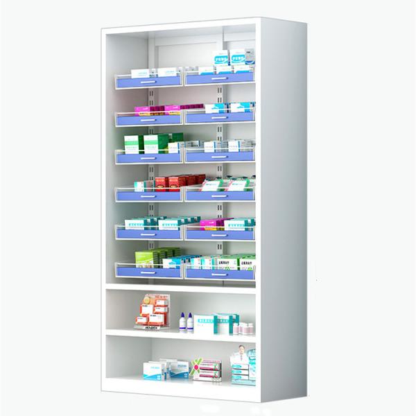 Buy cheap Pharmacy Medicine Display Cabinet Triple Drawer Shelf Cabinet Dia 500mm from wholesalers