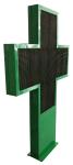 Outdoor P16 LED Cross Display 2R1G Tube Chip Color With Iron Cabinet Material