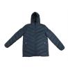 Buy cheap High Shine Mens Hooded Padded Jacket Sports Long Padded Navy Coat Thin from wholesalers