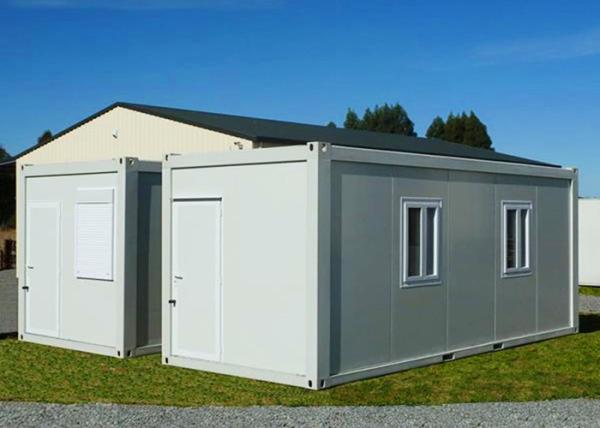 Buy cheap Gable - Roof Modular Container House , Steel Door Fireproof White Container House from wholesalers
