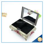 Pierced Earring Jewelry Box Silver Plated Jewelry Box Vintage Jewelry Box