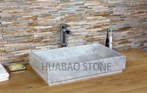 Wholesale Large Kitchen  Natural Bowl Stone Sink Basin Faucet Beautiful Table Top Installed from china suppliers