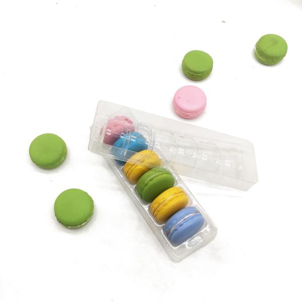 Buy cheap Transparent 1X6 arrangement 6 cells macaron tray vacuum forming macaron packaging box for middle size macaron pack from wholesalers