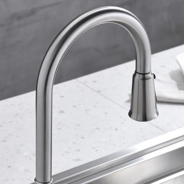Buy cheap 3 Mode Sprayhead Kitchen Bar Faucets IPX5 Brushed Nickel Tap HOMEKA from wholesalers