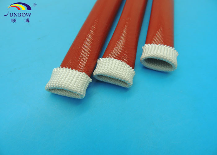 4KV Silicone Rubber Sleeve Expandable Braided Sleeving With 2 : 1 Expandable Ratio