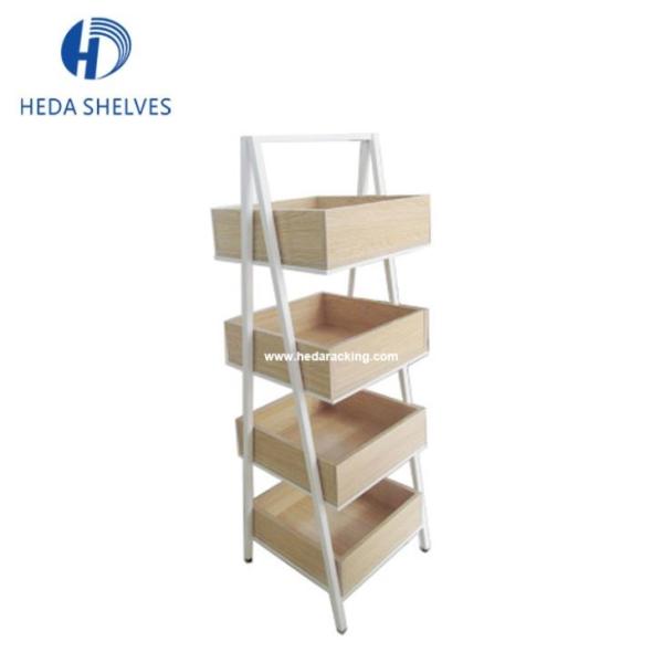 Buy cheap MINISO Supermarket Wooden Display Rack Light Duty Steel Shelving from wholesalers