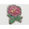 Buy cheap Delicate Flower Iron On Patches , Embroidered Flower Appliques Bright Color from wholesalers