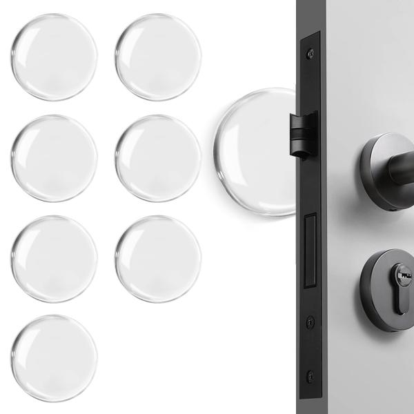 Buy cheap Wall Door Handle Stopper Door Knob Wall Shield Transparent Round Silicone Guard Door Stopper Wall Protector from wholesalers