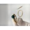 Buy cheap 18k Yellow Gold Simple Engagement Rings Malachite Handmade No Diamond from wholesalers