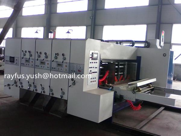 Automatic Flexo Printing Slotting Die-cutting Stacking Machine, Lead-edge