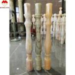 Customized Hotel or Villa White Marble Alabaster Stair Baluster Modern Design