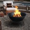 Buy cheap 80cm Black Painted Outdoor Wood Charcoal Burner Round Metal Fire Bowl Pit from wholesalers