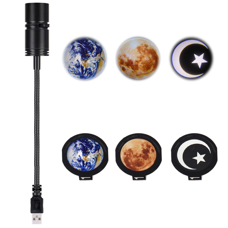 Sky Projector Night Light Planet Magic LED Lamp 360 Rotatable USB 5V 3W Kids Bedroom Wall Decor Lighting Moon Earth Proj