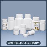 Child Proof 112ml Capsule Plastic Bottle with White Medicine Pill Empty