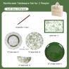 Buy cheap Couple Ceramic Dinnerware Set Perfect Valentine'S Present With Plant Pattern from wholesalers