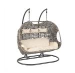 Decorative SNUGLANE Depth 66cm Rattan Garden Swing Chair For Patio
