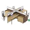 Buy cheap modern 4 seater office panel table furniture from wholesalers