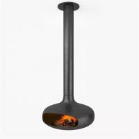 Buy cheap Morden Black Ceiling Suspended Wood Burning Steel Fireplace Stove For Indoor product