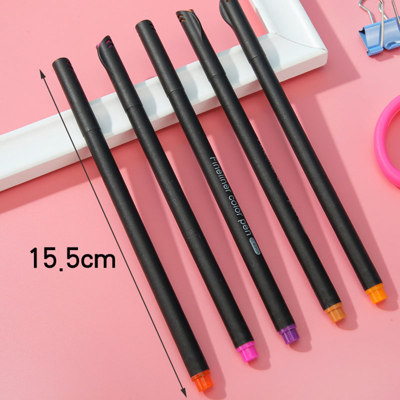 Watercolor Art Marker Pen Set of 12 Fine Point Markers for Writing and Fineliner Art