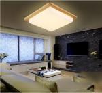 Nordic wood square LED celling lights wood color modern minimalist Chinese