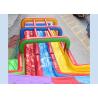 Buy cheap 8m High Rainbow Triple Lane Giant Commercial Inflatable Water Slides For Adults from wholesalers