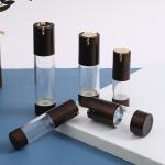15ml 30ml 50ml Plastic Black Lotion Luxury Serum Matte Silver Pump Round Airless