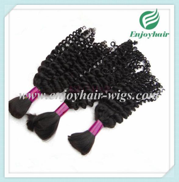 Buy cheap Peruvian 5A virgin remy hair bulk ,natural color, deep curly style 10''-26''length hair from wholesalers