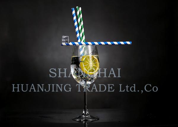 Buy cheap Blue And Green Paper Spoon Straws Customized Pattern Coloured Paper Straws from wholesalers