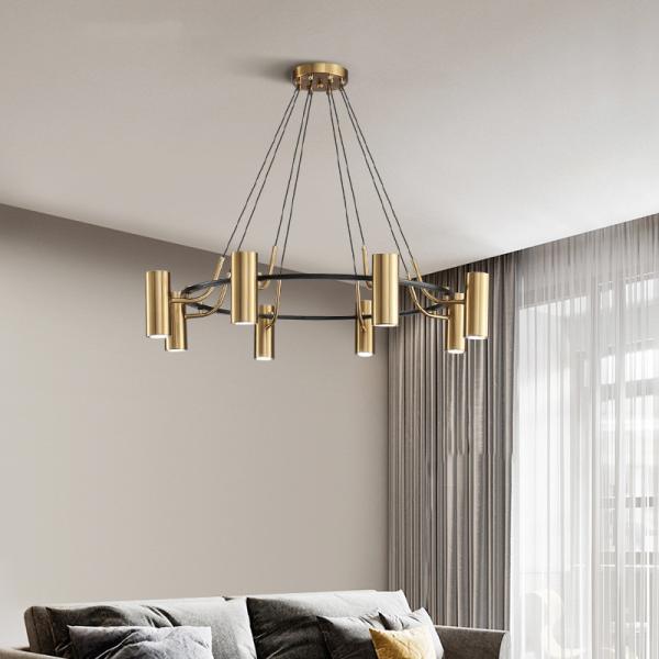 Buy cheap Minimalist Chandeliers Gold LED Black Ring Living Room Dining Lighting circular pendant light(WH-AP-567) from wholesalers