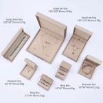 Custom Logo Nobel Sleek PU Leather Jewelry Packaging Box With Soft Velvet Lining