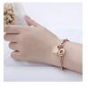 Buy cheap 20cm Texture Stainless Steel Bangle Heart Buckle Thick Gold Chain Bracelet Womens from wholesalers