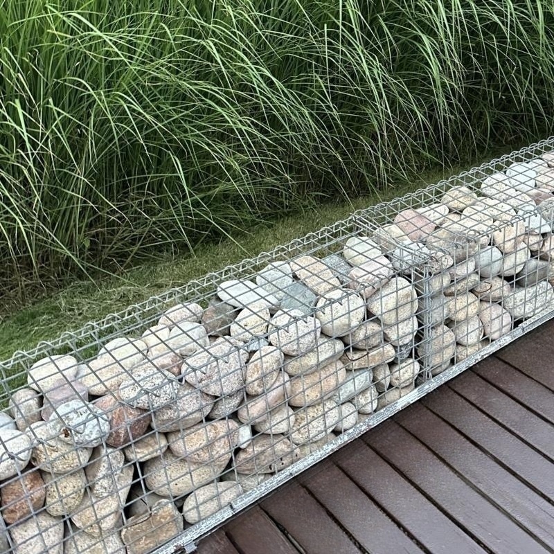 Hot Dipped Galvanized Welded Wire Mesh Gabion Stone Cage Retaining Wall with 4mm Wire