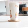 Buy cheap Round Laser Logo Table Bamboo Drink Coasters Funny Housewarming Gift from wholesalers